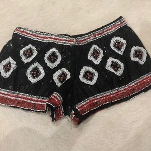 Zara sequin shorts
